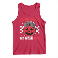 Red October Halloween Tank Top Vintage Philadelphia Baseball Fan Jackolantern Pumpkin - Wonder Print Shop