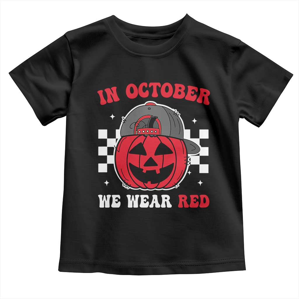 Red October Halloween Toddler T Shirt Vintage Philadelphia Baseball Fan Jackolantern Pumpkin - Wonder Print Shop
