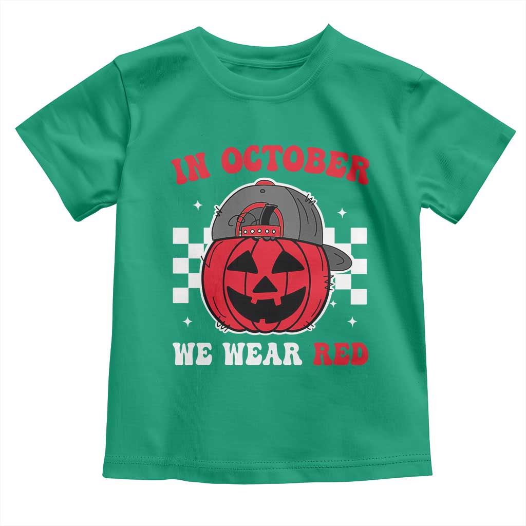 Red October Halloween Toddler T Shirt Vintage Philadelphia Baseball Fan Jackolantern Pumpkin - Wonder Print Shop