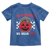 Red October Halloween Toddler T Shirt Vintage Philadelphia Baseball Fan Jackolantern Pumpkin - Wonder Print Shop