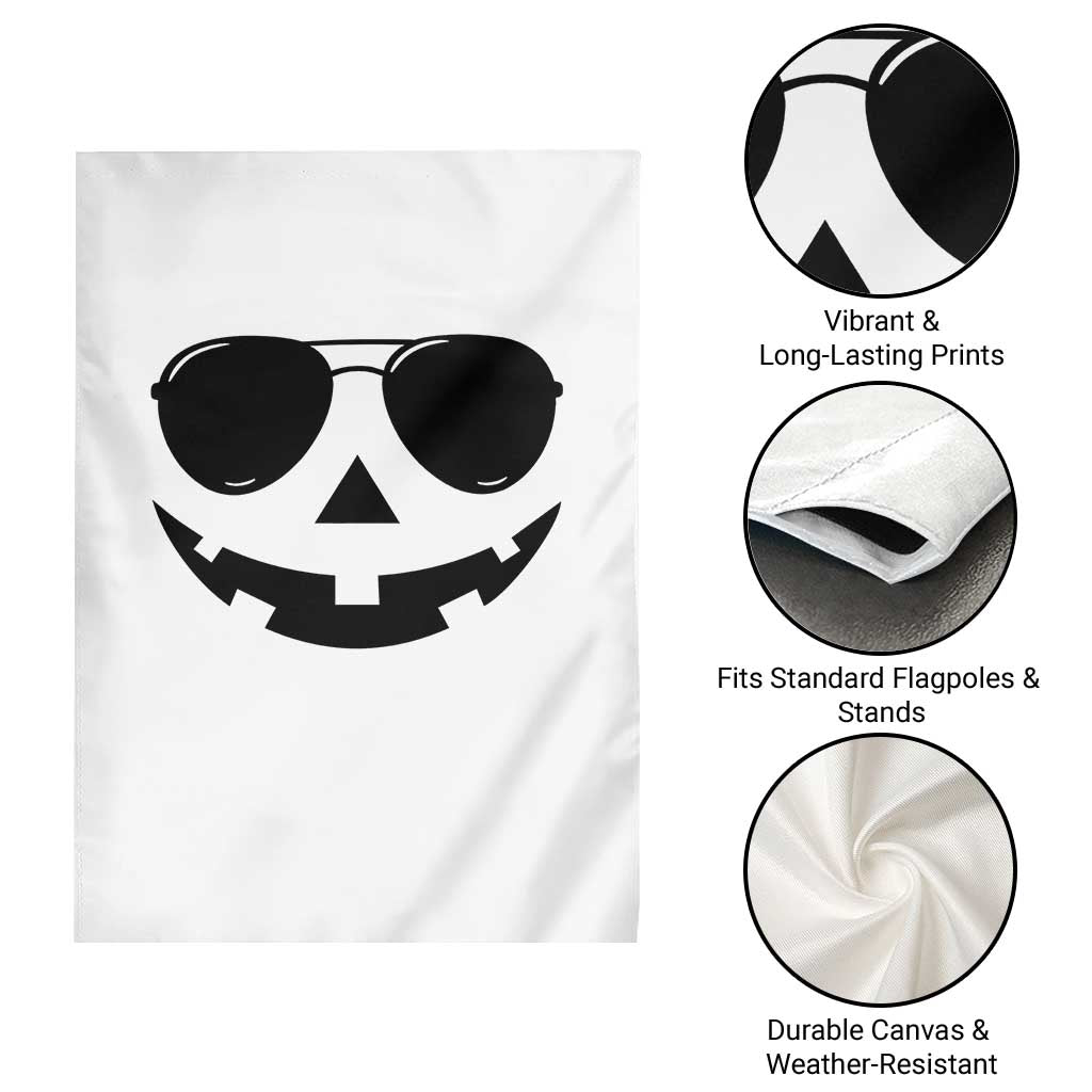 Pumpkin Face Garden Flag Vintage Jack o Lantern Jackolantern Spooky Season Halloween - Wonder Print Shop