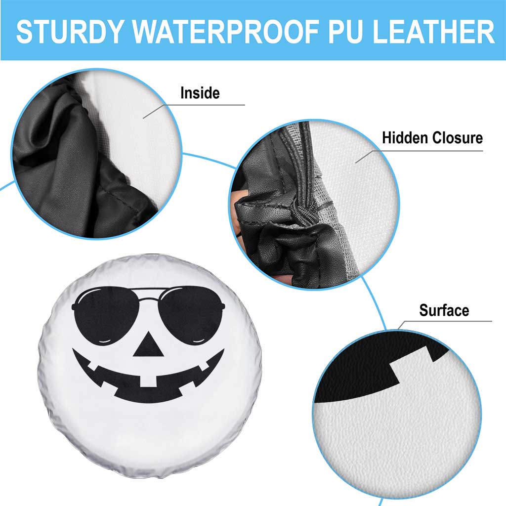 Pumpkin Face Spare Tire Cover Vintage Jack o Lantern Jackolantern Spooky Season Halloween - Wonder Print Shop