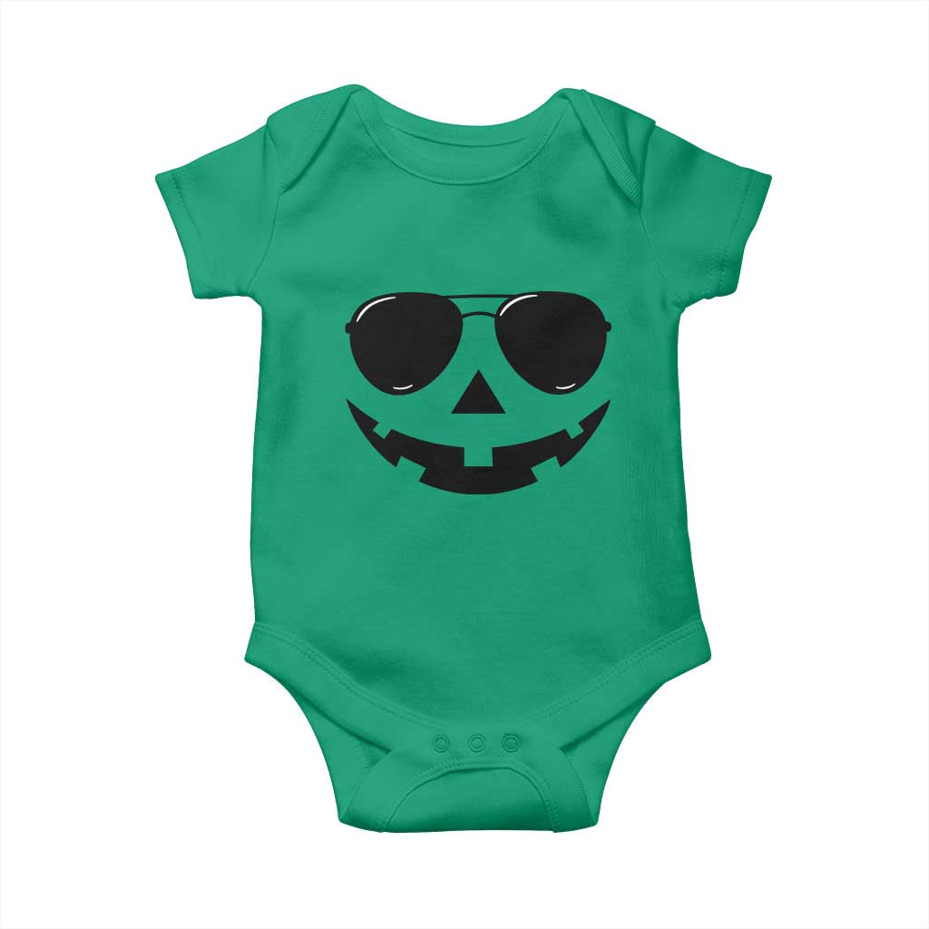Pumpkin Face Baby Onesie Vintage Jack o Lantern Jackolantern Spooky Season Halloween - Wonder Print Shop