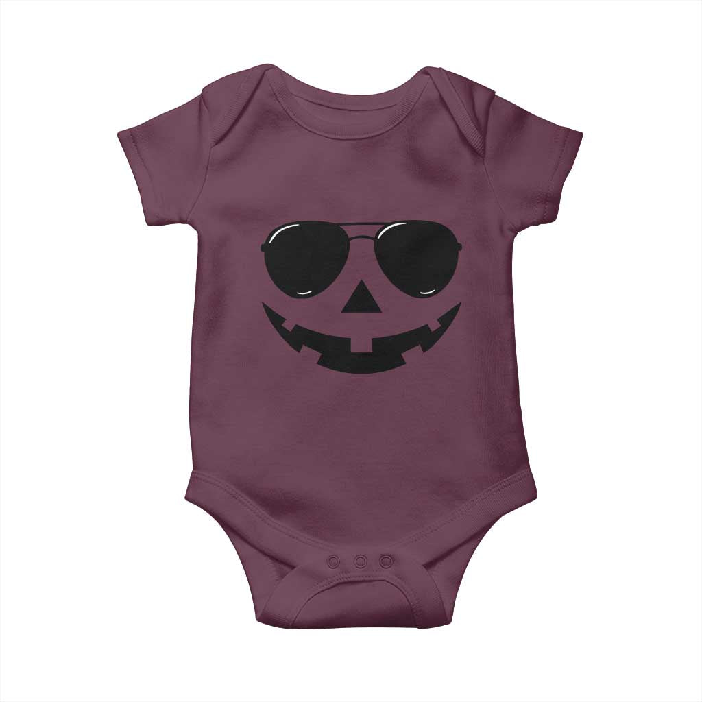 Pumpkin Face Baby Onesie Vintage Jack o Lantern Jackolantern Spooky Season Halloween - Wonder Print Shop