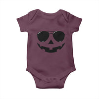 Pumpkin Face Baby Onesie Vintage Jack o Lantern Jackolantern Spooky Season Halloween - Wonder Print Shop