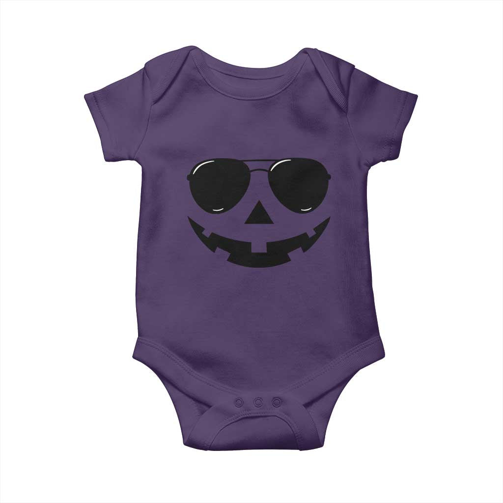 Pumpkin Face Baby Onesie Vintage Jack o Lantern Jackolantern Spooky Season Halloween - Wonder Print Shop