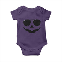 Pumpkin Face Baby Onesie Vintage Jack o Lantern Jackolantern Spooky Season Halloween - Wonder Print Shop