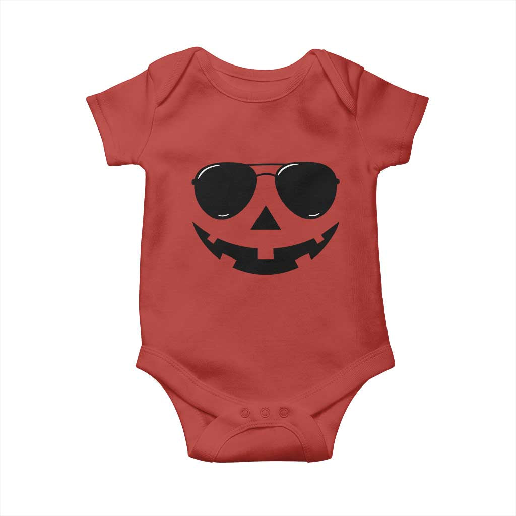 Pumpkin Face Baby Onesie Vintage Jack o Lantern Jackolantern Spooky Season Halloween - Wonder Print Shop