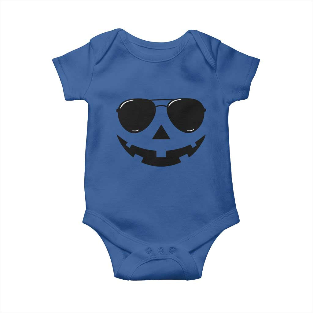 Pumpkin Face Baby Onesie Vintage Jack o Lantern Jackolantern Spooky Season Halloween - Wonder Print Shop