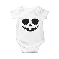 Pumpkin Face Baby Onesie Vintage Jack o Lantern Jackolantern Spooky Season Halloween - Wonder Print Shop