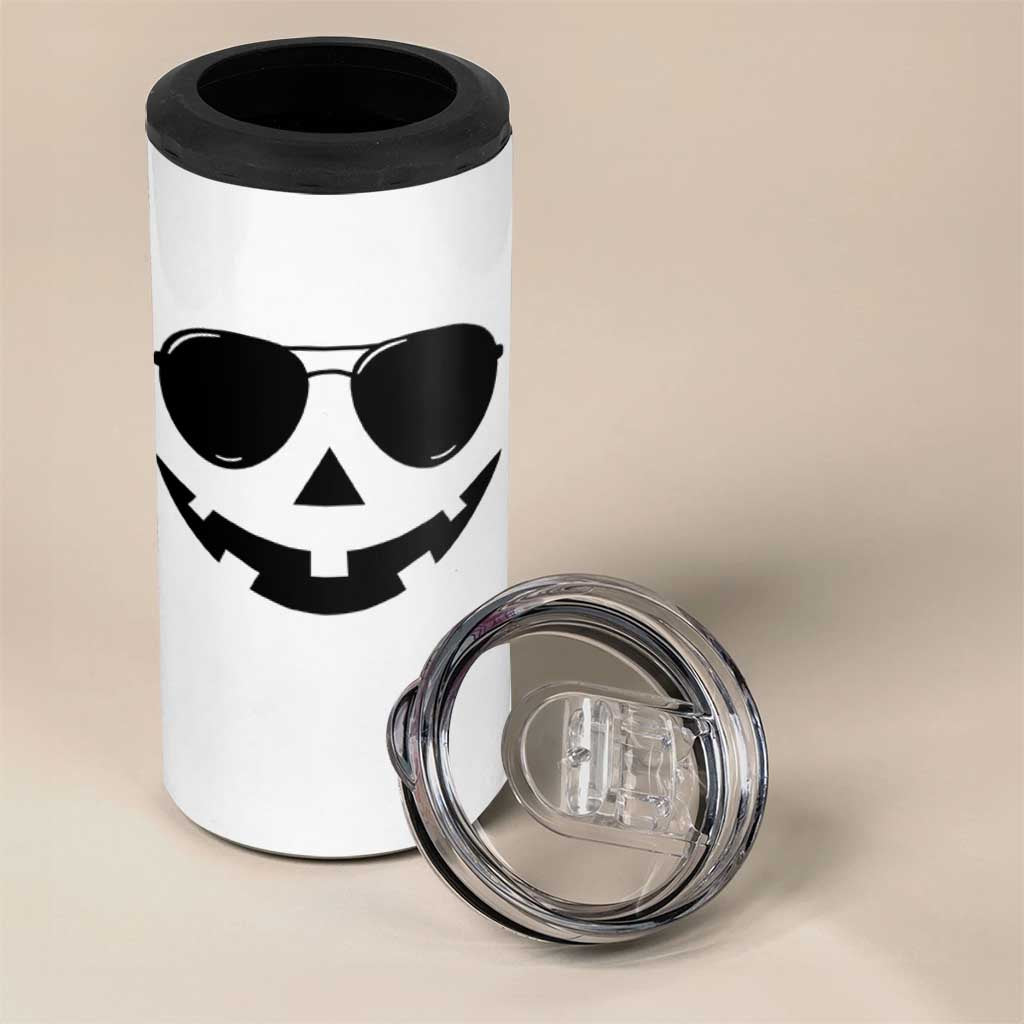 Pumpkin Face 4 in 1 Can Cooler Tumbler Vintage Jack o Lantern Jackolantern Spooky Season Halloween - Wonder Print Shop