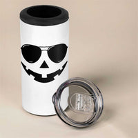 Pumpkin Face 4 in 1 Can Cooler Tumbler Vintage Jack o Lantern Jackolantern Spooky Season Halloween - Wonder Print Shop