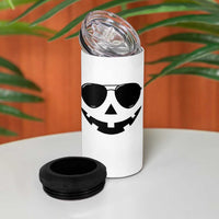 Pumpkin Face 4 in 1 Can Cooler Tumbler Vintage Jack o Lantern Jackolantern Spooky Season Halloween - Wonder Print Shop
