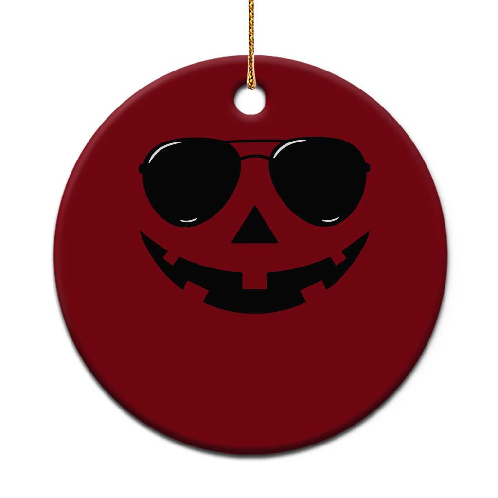 Pumpkin Face Ceramic Ornament Vintage Jack o Lantern Jackolantern Spooky Season Halloween - Wonder Print Shop