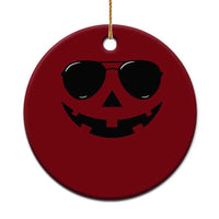 Pumpkin Face Ceramic Ornament Vintage Jack o Lantern Jackolantern Spooky Season Halloween - Wonder Print Shop