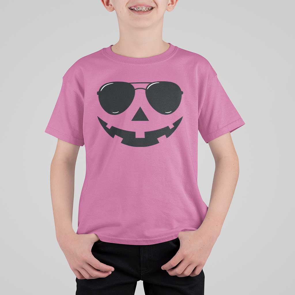 Pumpkin Face T Shirt For Kid Vintage Jack o Lantern Jackolantern Spooky Season Halloween - Wonder Print Shop