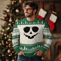 Pumpkin Face Ugly Christmas Sweater Vintage Jack o Lantern Jackolantern Spooky Season Halloween - Wonder Print Shop