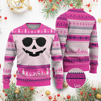 Pumpkin Face Ugly Christmas Sweater Vintage Jack o Lantern Jackolantern Spooky Season Halloween - Wonder Print Shop
