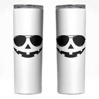 Pumpkin Face Skinny Tumbler Vintage Jack o Lantern Jackolantern Spooky Season Halloween - Wonder Print Shop