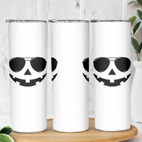 Pumpkin Face Skinny Tumbler Vintage Jack o Lantern Jackolantern Spooky Season Halloween - Wonder Print Shop