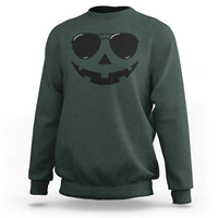 Pumpkin Face Sweatshirt Vintage Jack o Lantern Jackolantern Spooky Season Halloween - Wonder Print Shop