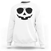 Pumpkin Face Sweatshirt Vintage Jack o Lantern Jackolantern Spooky Season Halloween - Wonder Print Shop