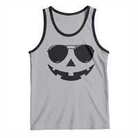 Pumpkin Face Tank Top Vintage Jack o Lantern Jackolantern Spooky Season Halloween - Wonder Print Shop
