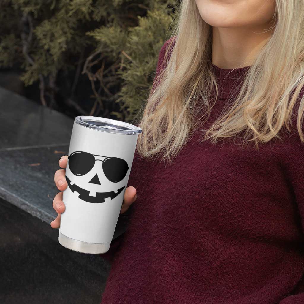 Pumpkin Face Tumbler Cup Vintage Jack o Lantern Jackolantern Spooky Season Halloween - Wonder Print Shop
