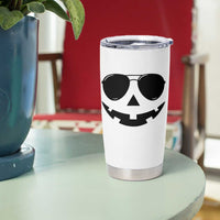 Pumpkin Face Tumbler Cup Vintage Jack o Lantern Jackolantern Spooky Season Halloween - Wonder Print Shop