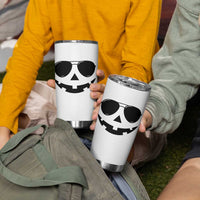Pumpkin Face Tumbler Cup Vintage Jack o Lantern Jackolantern Spooky Season Halloween - Wonder Print Shop