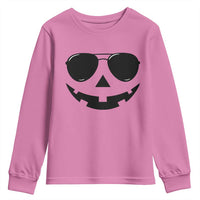 Pumpkin Face Youth Sweatshirt Vintage Jack o Lantern Jackolantern Spooky Season Halloween - Wonder Print Shop