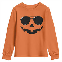 Pumpkin Face Youth Sweatshirt Vintage Jack o Lantern Jackolantern Spooky Season Halloween - Wonder Print Shop