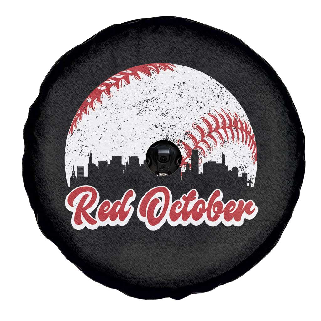 Vintage Red October Spare Tire Cover Philadelphia Skyline Retro Philly Cityscape - Wonder Print Shop