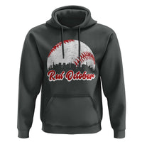 Vintage Red October Hoodie Philadelphia Skyline Retro Philly Cityscape - Wonder Print Shop