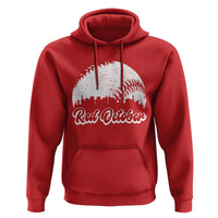 Vintage Red October Hoodie Philadelphia Skyline Retro Philly Cityscape - Wonder Print Shop