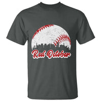 Vintage Red October T Shirt Philadelphia Skyline Retro Philly Cityscape - Wonder Print Shop