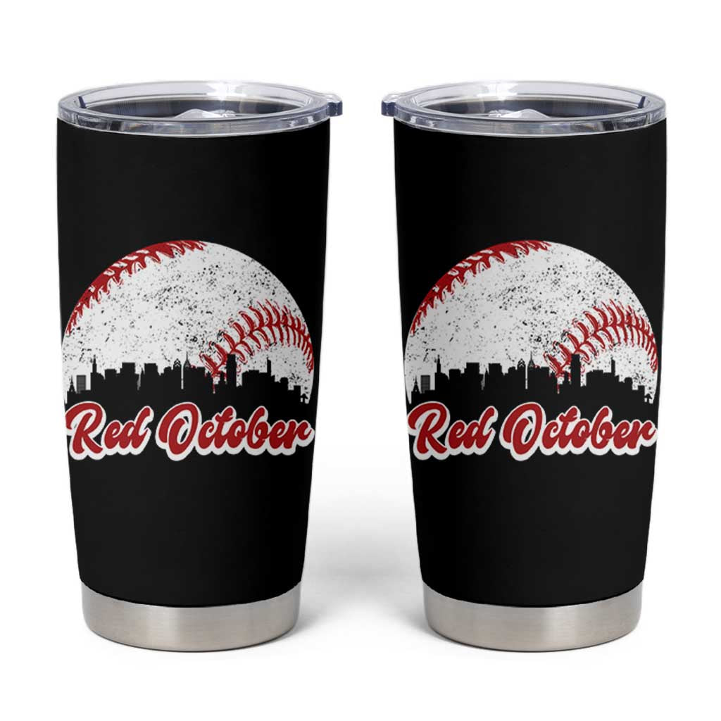 Vintage Red October Tumbler Cup Philadelphia Skyline Retro Philly Cityscape - Wonder Print Shop