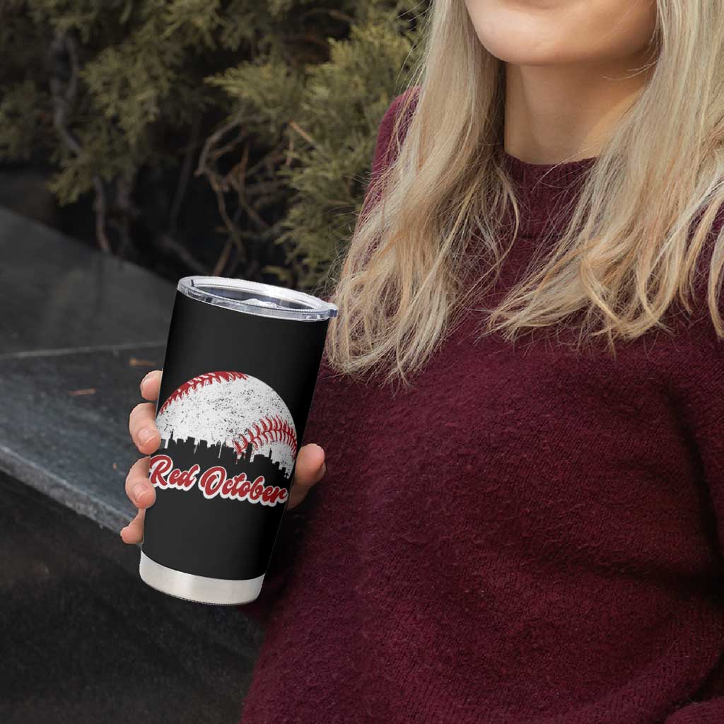 Vintage Red October Tumbler Cup Philadelphia Skyline Retro Philly Cityscape - Wonder Print Shop