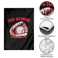Red October Garden Flag Baseball Drip Ice Cream Sprinkles Baseball Glove - Wonder Print Shop