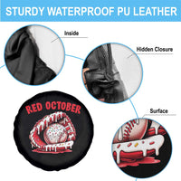 Red October Spare Tire Cover Baseball Drip Ice Cream Sprinkles Baseball Glove - Wonder Print Shop