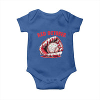 Red October Baby Onesie Baseball Drip Ice Cream Sprinkles Baseball Glove - Wonder Print Shop