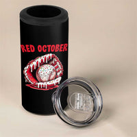 Red October 4 in 1 Can Cooler Tumbler Baseball Drip Ice Cream Sprinkles Baseball Glove - Wonder Print Shop