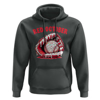 Red October Hoodie Baseball Drip Ice Cream Sprinkles Baseball Glove - Wonder Print Shop