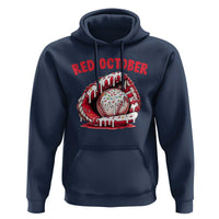 Red October Hoodie Baseball Drip Ice Cream Sprinkles Baseball Glove - Wonder Print Shop