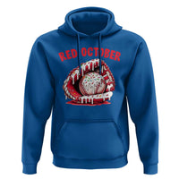 Red October Hoodie Baseball Drip Ice Cream Sprinkles Baseball Glove - Wonder Print Shop