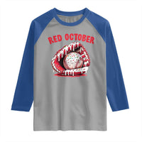 Red October Raglan Shirt Baseball Drip Ice Cream Sprinkles Baseball Glove - Wonder Print Shop