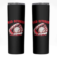 Red October Skinny Tumbler Baseball Drip Ice Cream Sprinkles Baseball Glove - Wonder Print Shop