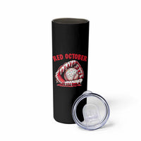 Red October Skinny Tumbler Baseball Drip Ice Cream Sprinkles Baseball Glove - Wonder Print Shop