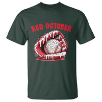 Red October T Shirt Baseball Drip Ice Cream Sprinkles Baseball Glove - Wonder Print Shop