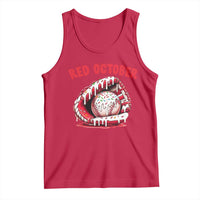 Red October Tank Top Baseball Drip Ice Cream Sprinkles Baseball Glove - Wonder Print Shop